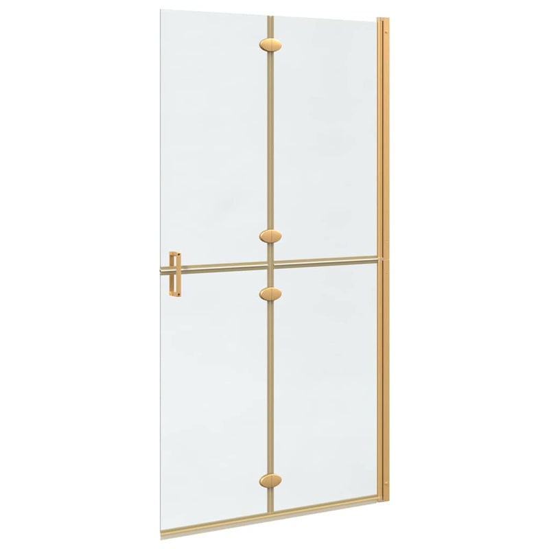 vidaXL Nyitott zuhanyfal Aranyszínű és átlátszó 100 x 190 cm