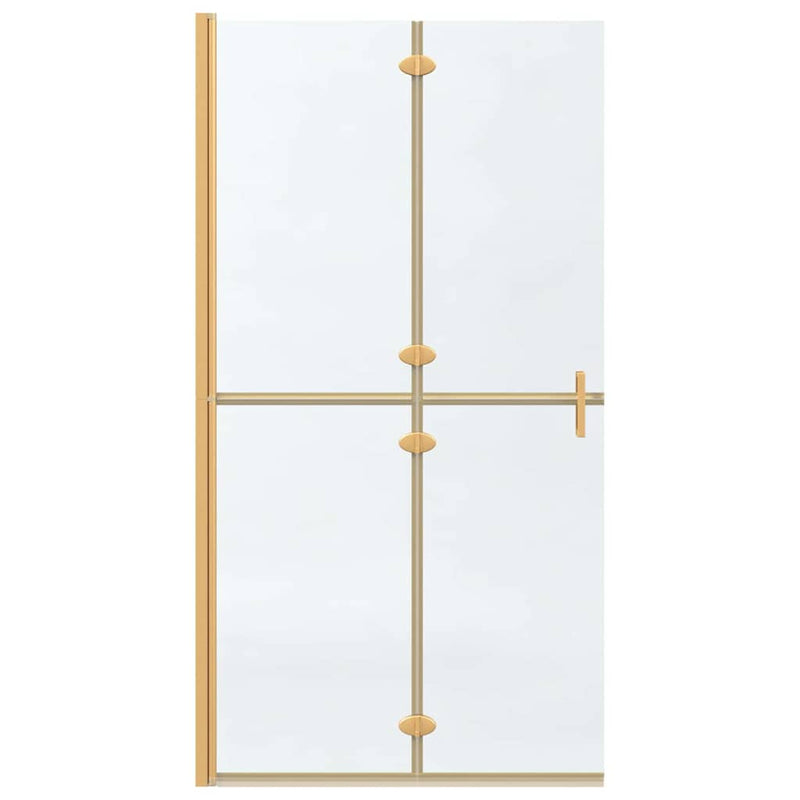 vidaXL Nyitott zuhanyfal Aranyszínű és átlátszó 100 x 190 cm