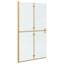 vidaXL Nyitott zuhanyfal Aranyszínű és átlátszó 110 x 190 cm