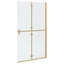 vidaXL Nyitott zuhanyfal Aranyszínű és átlátszó 110 x 190 cm