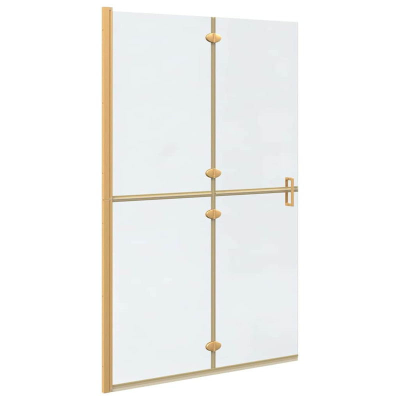 vidaXL Nyitott zuhanyfal Aranyszínű és átlátszó 120 x 190 cm