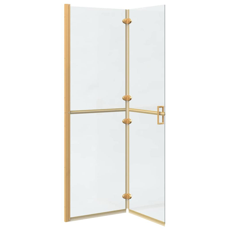 vidaXL Nyitott zuhanyfal Aranyszínű és átlátszó 120 x 190 cm