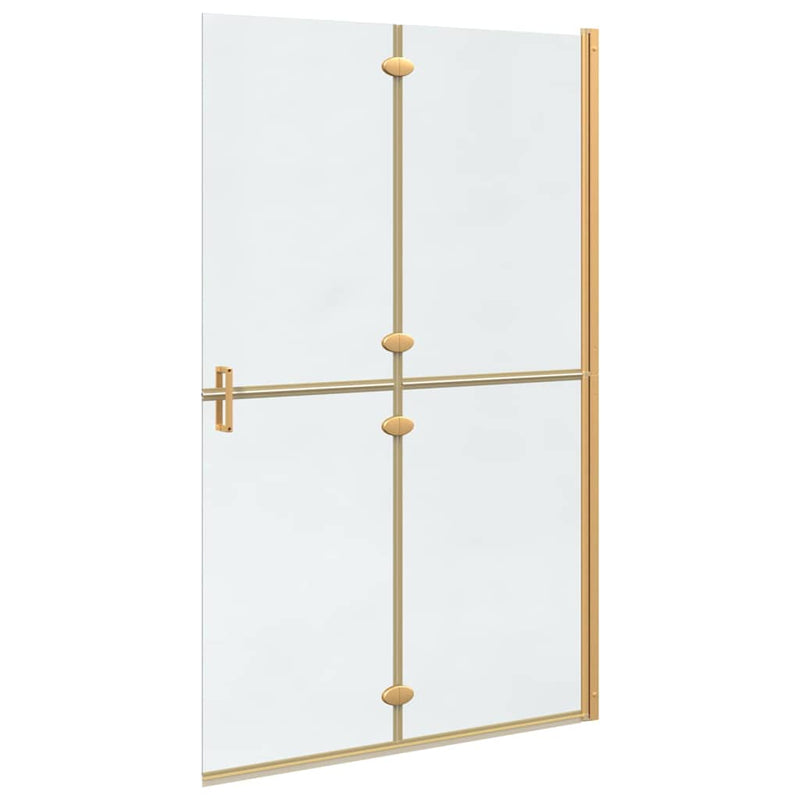 vidaXL Nyitott zuhanyfal Aranyszínű és átlátszó 120 x 190 cm