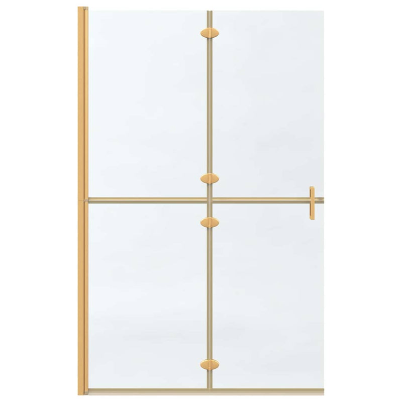 vidaXL Nyitott zuhanyfal Aranyszínű és átlátszó 120 x 190 cm