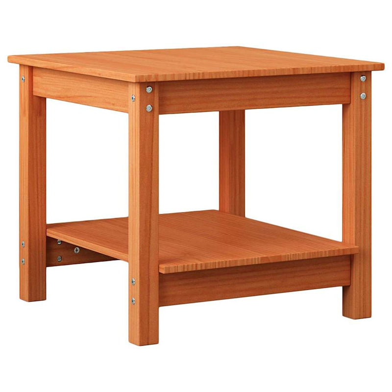 vidaXL Dohányzóasztal Viaszbarna 50 x 50 x 45 cm Tömör fenyőfa