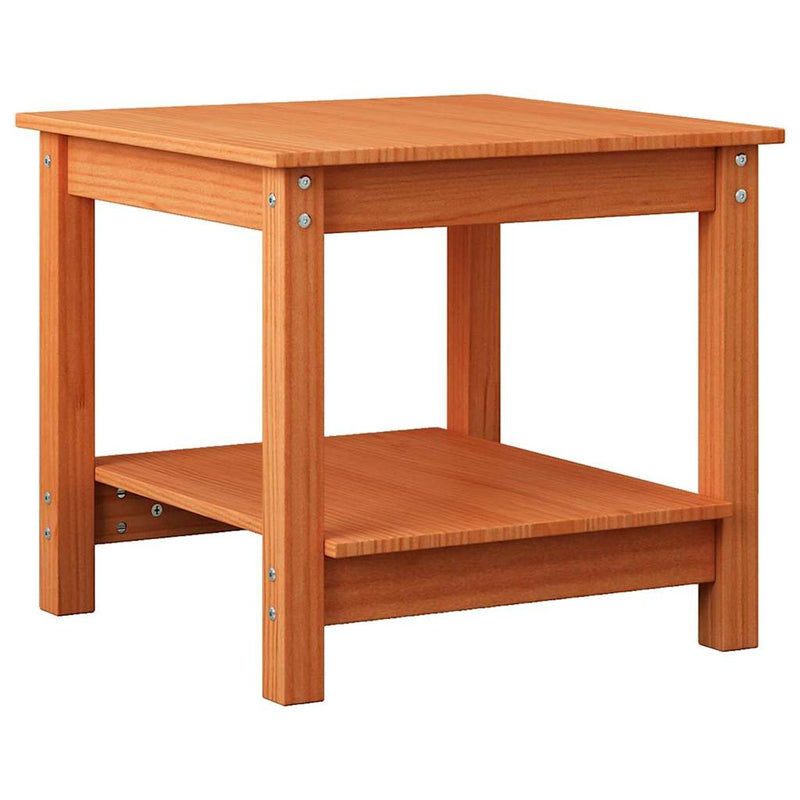 vidaXL Dohányzóasztal Viaszbarna 50 x 50 x 45 cm Tömör fenyőfa