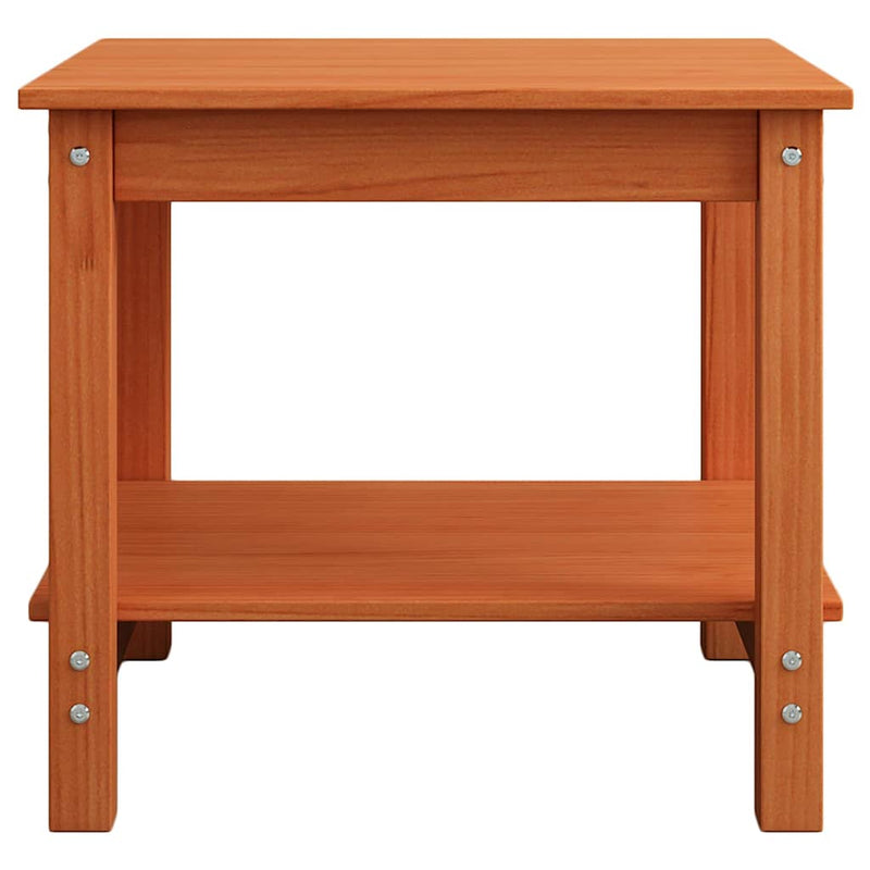 vidaXL Dohányzóasztal Viaszbarna 50 x 50 x 45 cm Tömör fenyőfa