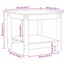 vidaXL Dohányzóasztal Viaszbarna 50 x 50 x 45 cm Tömör fenyőfa