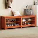 vidaXL Cipőpad polcokkal Viaszbarna 160 x 36.5 x 50 cm Tömör fenyőfa
