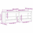 vidaXL Cipőpad polcokkal tárolóval Faggyú barna 160 x 36,5 x 50 cm