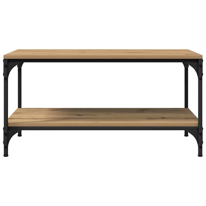 vidaXL Dohányzóasztal kézműves tölgy 80 x 50 x 40 cm Faanyag