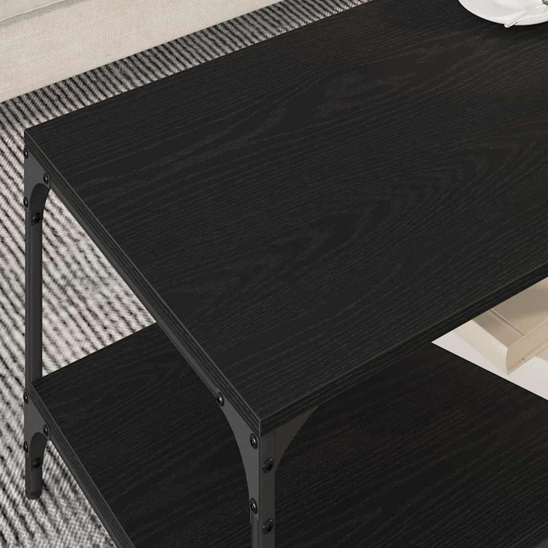 vidaXL Dohányzóasztal Musta tammi 80 x 50 x 40 cm Faanyag