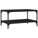 vidaXL Dohányzóasztal Fekete tölgy 82 x 50 x 40 cm Faanyag
