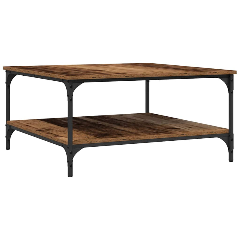 vidaXL Dohányzóasztal Régi fa 80 x 80 x 40 cm Faanyag