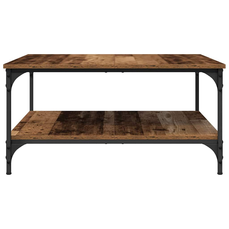 vidaXL Dohányzóasztal Régi fa 80 x 80 x 40 cm Faanyag