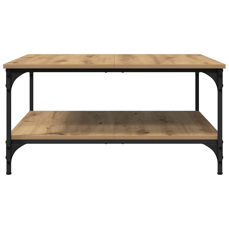 vidaXL Dohányzóasztal kézműves tölgy 80 x 80 x 40 cm Faanyag