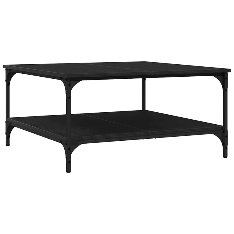 vidaXL Dohányzóasztal Musta tammi 80 x 80 x 40 cm Faanyag