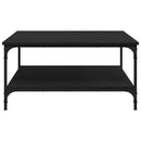 vidaXL Dohányzóasztal Musta tammi 80 x 80 x 40 cm Faanyag