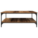 vidaXL Dohányzóasztal Régi fa 100 x 100 x 40 cm Faanyag