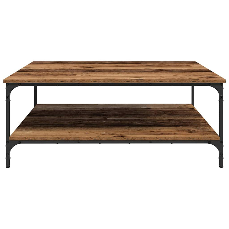 vidaXL Dohányzóasztal Régi fa 100 x 100 x 40 cm Faanyag