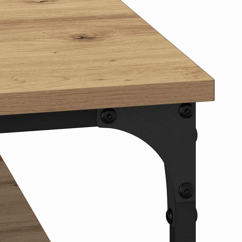 vidaXL Dohányzóasztal kézműves tölgy 100 x 100 x 40 cm Faanyag