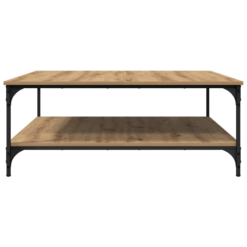 vidaXL Dohányzóasztal kézműves tölgy 100 x 100 x 40 cm Faanyag