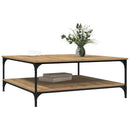 vidaXL Dohányzóasztal kézműves tölgy 100 x 100 x 40 cm Faanyag