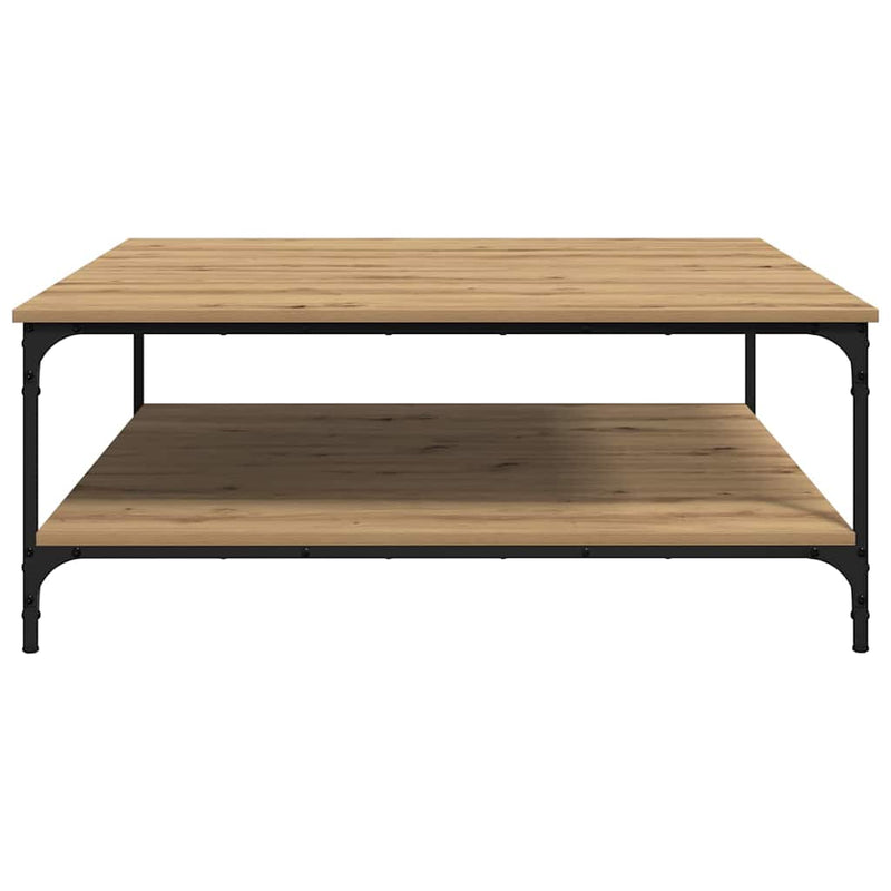 vidaXL Dohányzóasztal kézműves tölgy 100 x 100 x 40 cm Faanyag