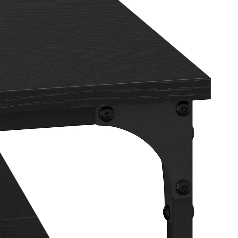 vidaXL Dohányzóasztal Musta tammi 100 x 100 x 40 cm Faanyag
