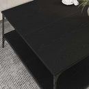 vidaXL Dohányzóasztal Musta tammi 100 x 100 x 40 cm Faanyag