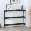 vidaXL Konzolasztal Musta tammi 100 x 22,5 x 75 cm Szerelt Fa