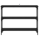vidaXL Konzolasztal Musta tammi 100 x 22,5 x 75 cm Szerelt Fa