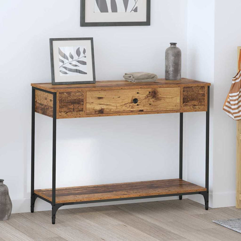 vidaXL Konzolasztal Other Régi fa 100 x 34.5 x 75 cm Faanyag