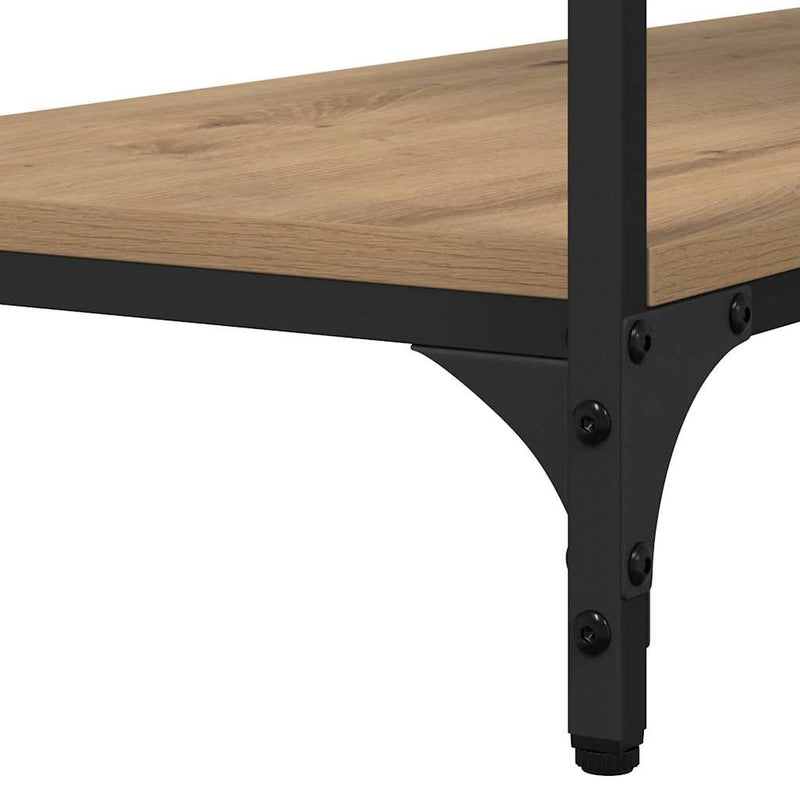 vidaXL Konzolasztal Other kézműves tölgy 100 x 34.5 x 75 cm Faanyag