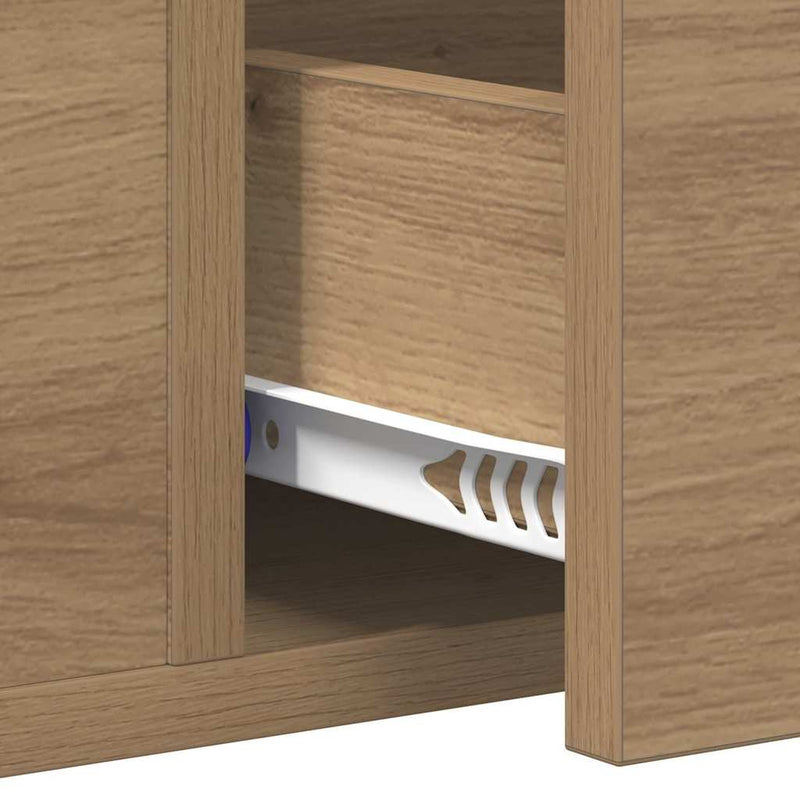 vidaXL Konzolasztal Other kézműves tölgy 100 x 34.5 x 75 cm Faanyag