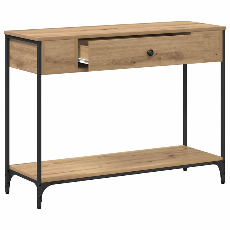 vidaXL Konzolasztal Other kézműves tölgy 100 x 34.5 x 75 cm Faanyag