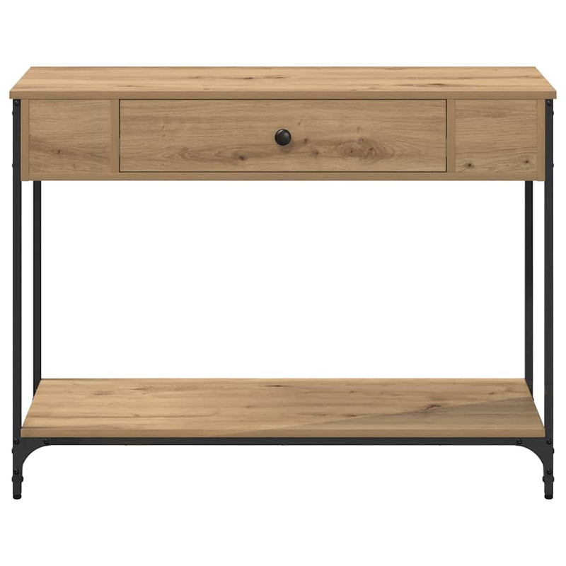 vidaXL Konzolasztal Other kézműves tölgy 100 x 34.5 x 75 cm Faanyag