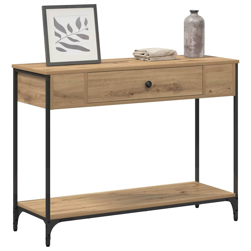 vidaXL Konzolasztal Other kézműves tölgy 100 x 34.5 x 75 cm Faanyag