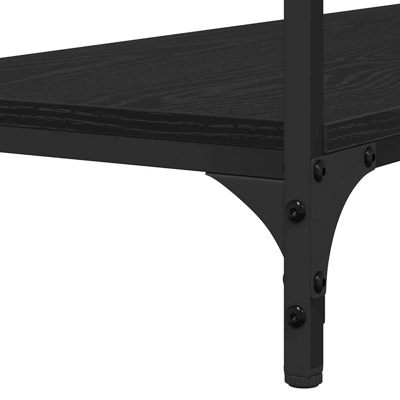 vidaXL Konzolasztal Other Musta tammi 100 x 34.5 x 75 cm Faanyag