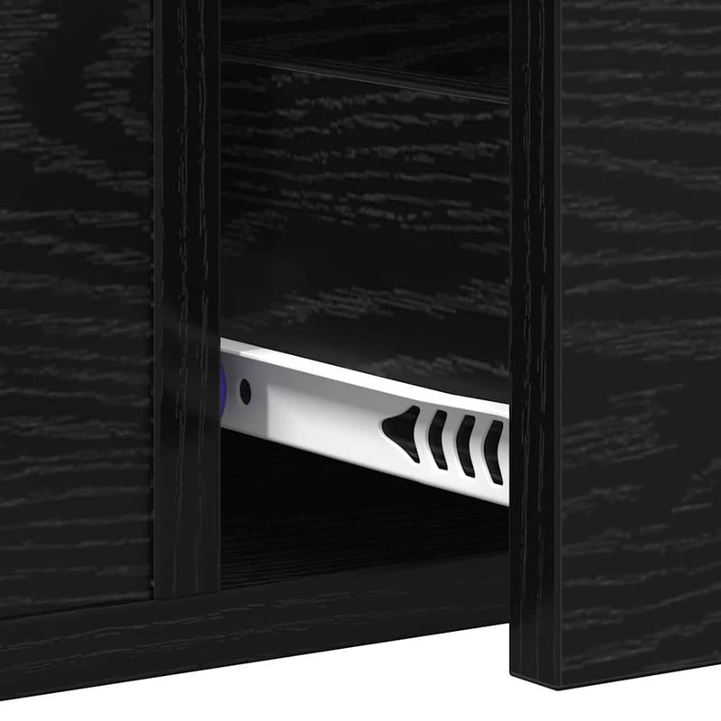 vidaXL Konzolasztal Other Musta tammi 100 x 34.5 x 75 cm Faanyag