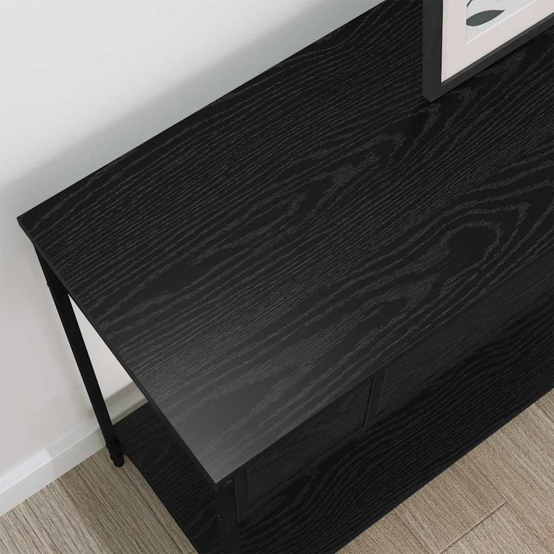 vidaXL Konzolasztal Other Musta tammi 100 x 34.5 x 75 cm Faanyag