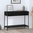 vidaXL Konzolasztal Egyéb Musta tammi 100 x 34.5 x 75 cm Faanyag