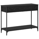 vidaXL Konzolasztal Egyéb Musta tammi 100 x 34.5 x 75 cm Faanyag