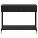 vidaXL Konzolasztal Egyéb Musta tammi 100 x 34.5 x 75 cm Faanyag