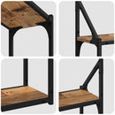 vidaXL Falpolc polcokkal tárolóval Régi fa 60 x 21 x 51 cm Faanyag