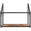 vidaXL Falpolc polcokkal tárolóval Régi fa 60 x 21 x 51 cm Faanyag
