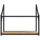 vidaXL Falpolc polcokkal kézműves tölgy 60 x 21 x 51 cm Faanyag