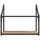 vidaXL Falpolc polcokkal kézműves tölgy 60 x 21 x 51 cm Faanyag