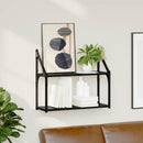 vidaXL Falpolc polcokkal tárolóval Musta tammi 60 x 21 x 51 cm Faanyag