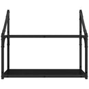 vidaXL Falpolc polcokkal tárolóval Musta tammi 60 x 21 x 51 cm Faanyag